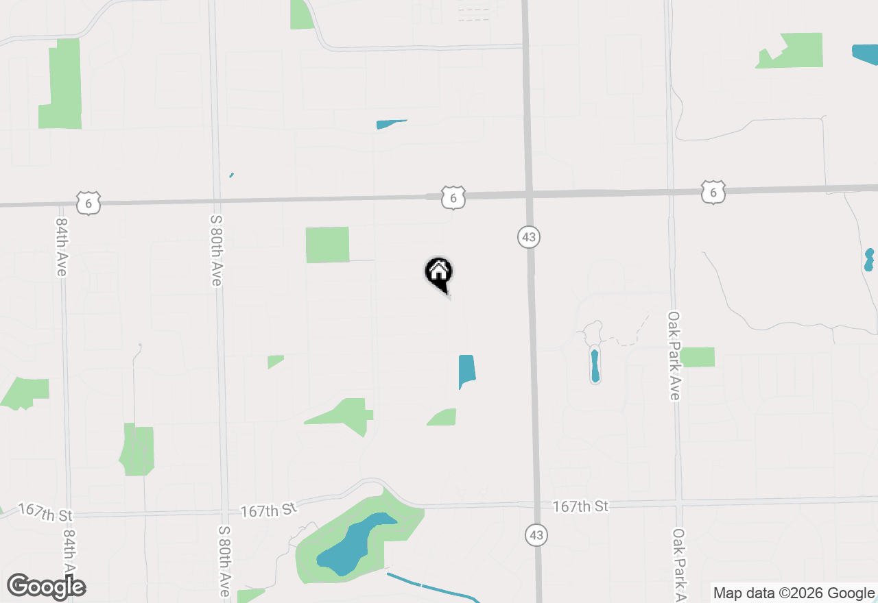 Map of 7401 161st Place, Tinley Park, IL 60477