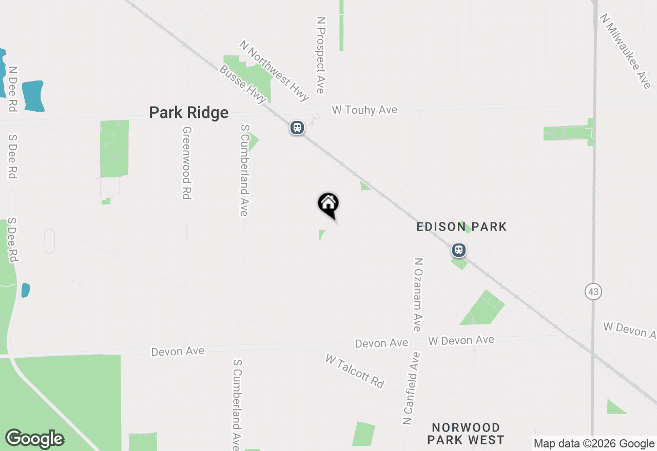 Map of 410 Belleplaine Avenue, Park Ridge, IL 60068