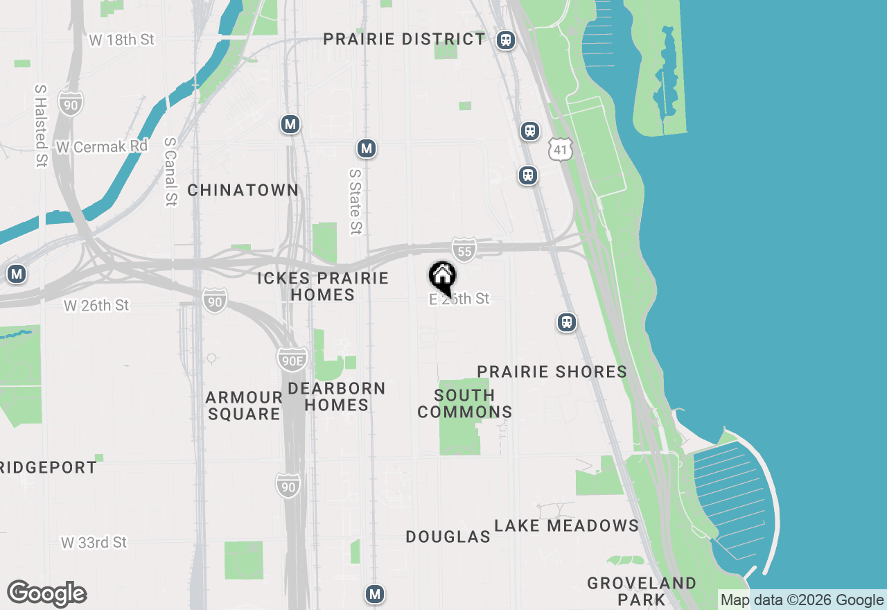 Map of 2605 S Indiana Avenue #2304, Chicago, IL 60616
