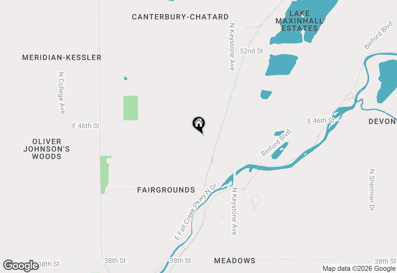 Map of 4502 Evanston Avenue, Indianapolis, IN 46205