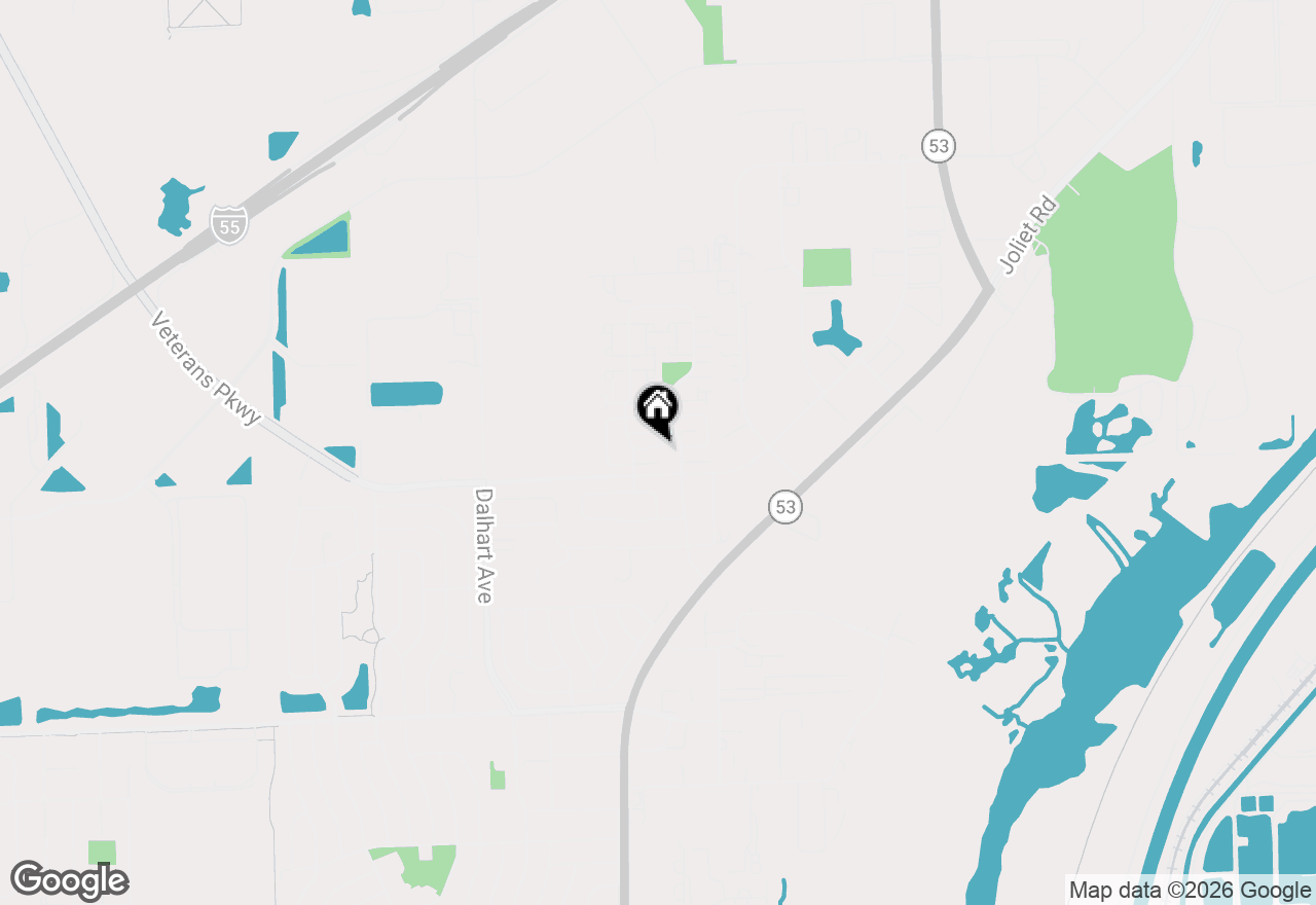 Map of 112 Cedarbend Drive, Romeoville, IL 60446