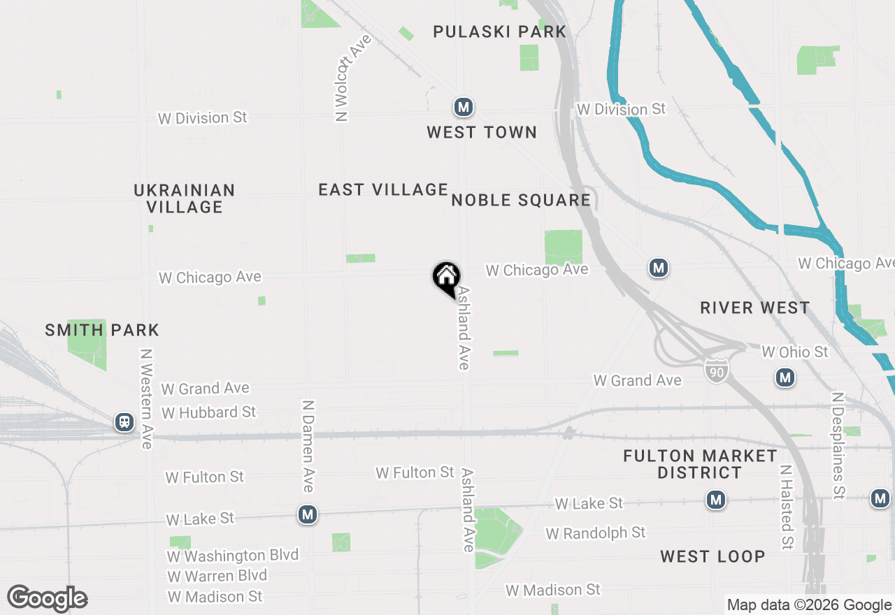 Map of 1624 W Huron Street #2, Chicago, IL 60622