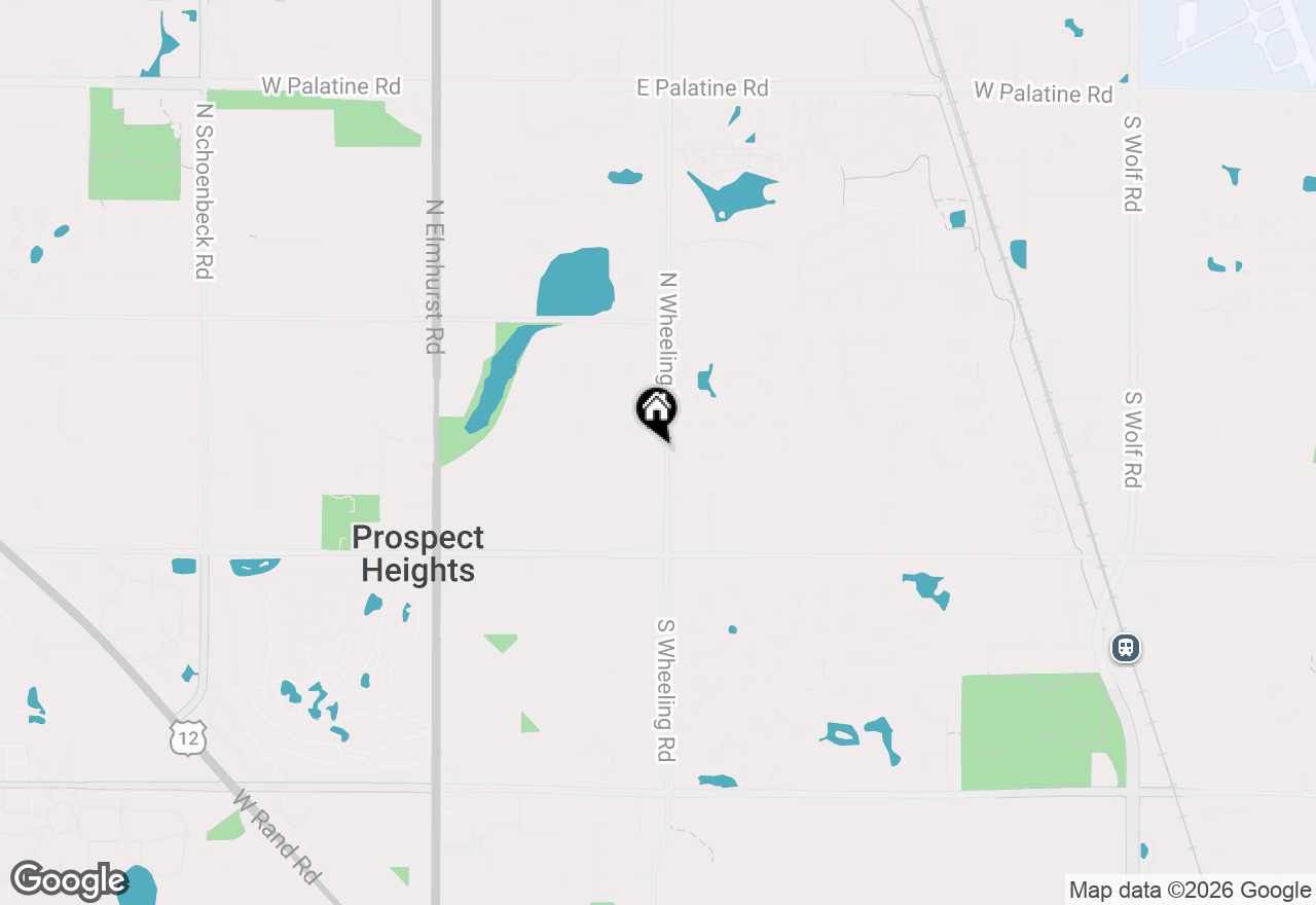 Map of 108 N Wheeling Road, Prospect Heights, IL 60070