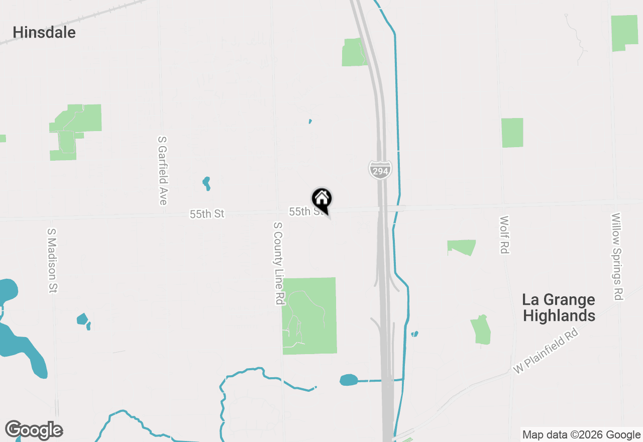 Map of 5511 Barton Lane, Hinsdale, IL 60521