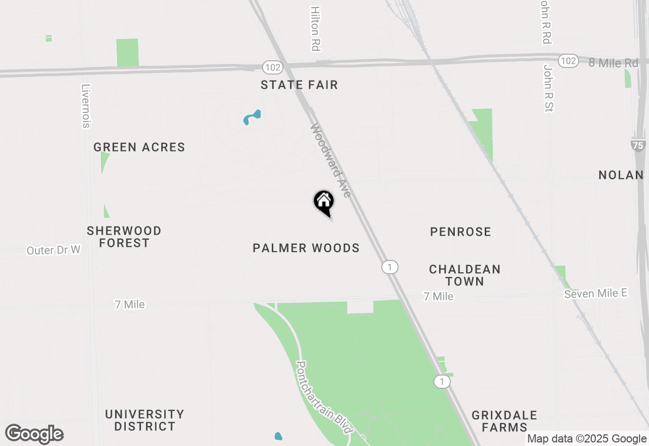 Map of 19551 Burlington Drive, Detroit, MI 48203