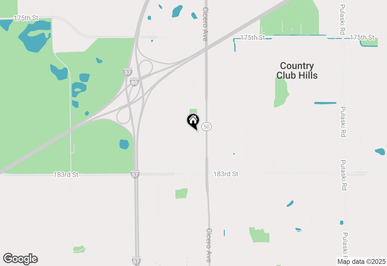 Map of 4814 W Sligo Way, Country Club Hills, IL 60478