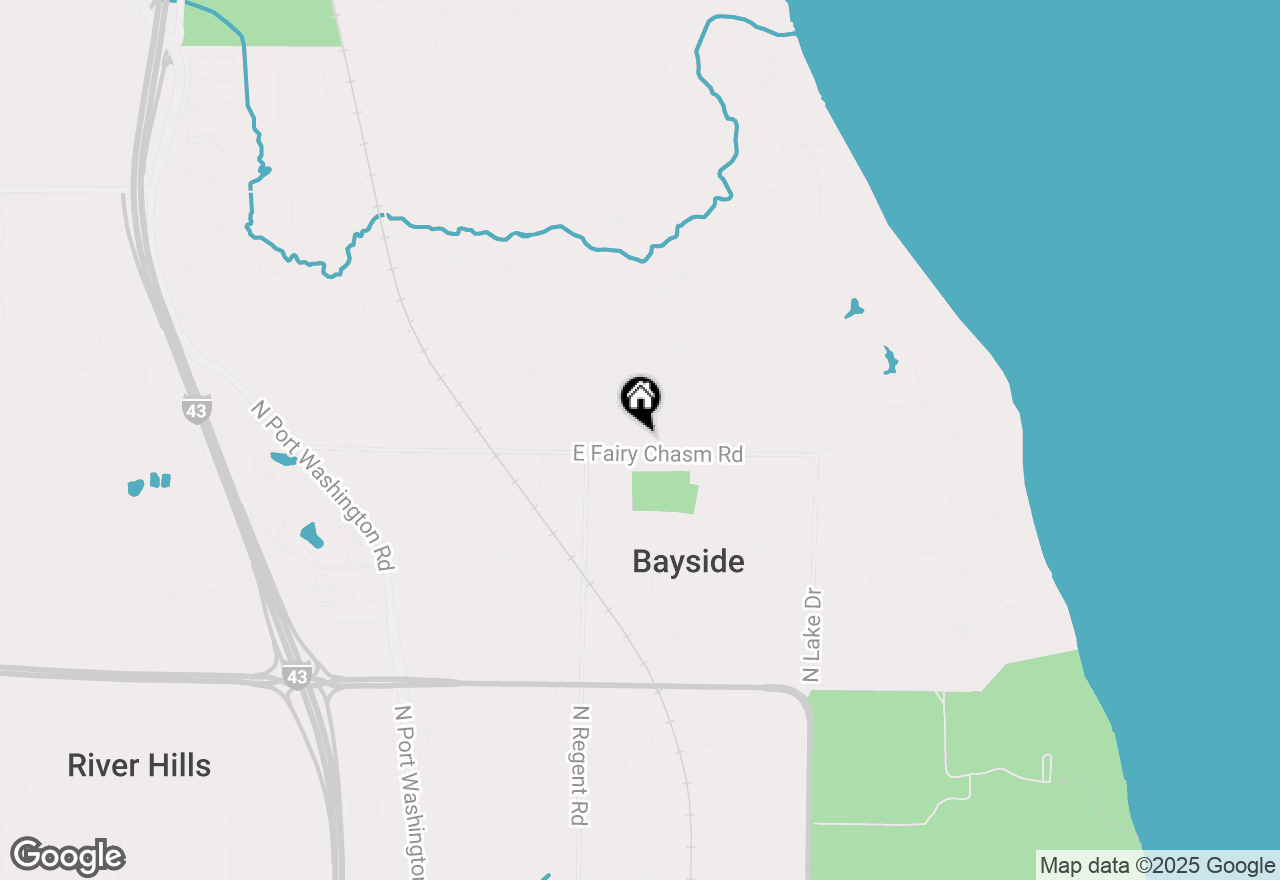 Map of 436 E Fairy Chasm Rd, Bayside, WI 53217