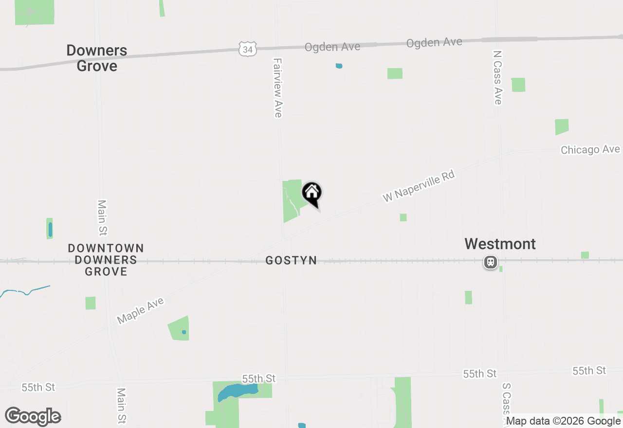 Map of 301 Sheldon Avenue, Downers Grove, IL 60515