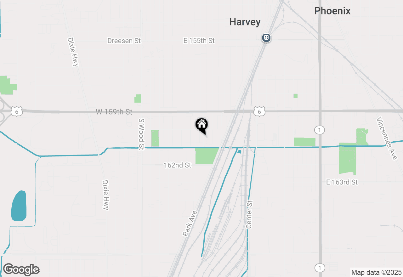 Map of 16024 Myrtle Avenue, Harvey, IL 60426