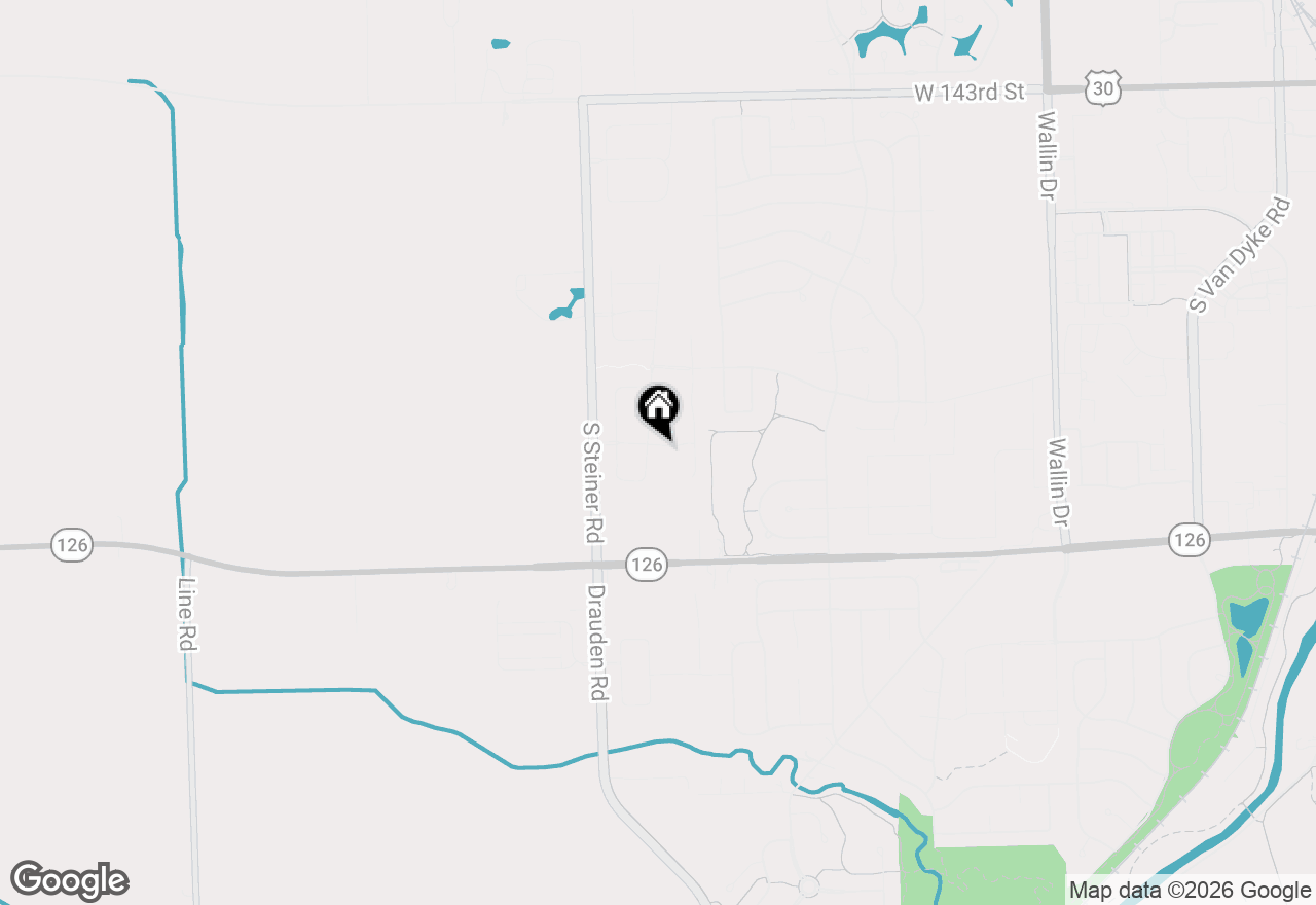 Map of 14555 S Greenbriar Drive, Plainfield, IL 60544