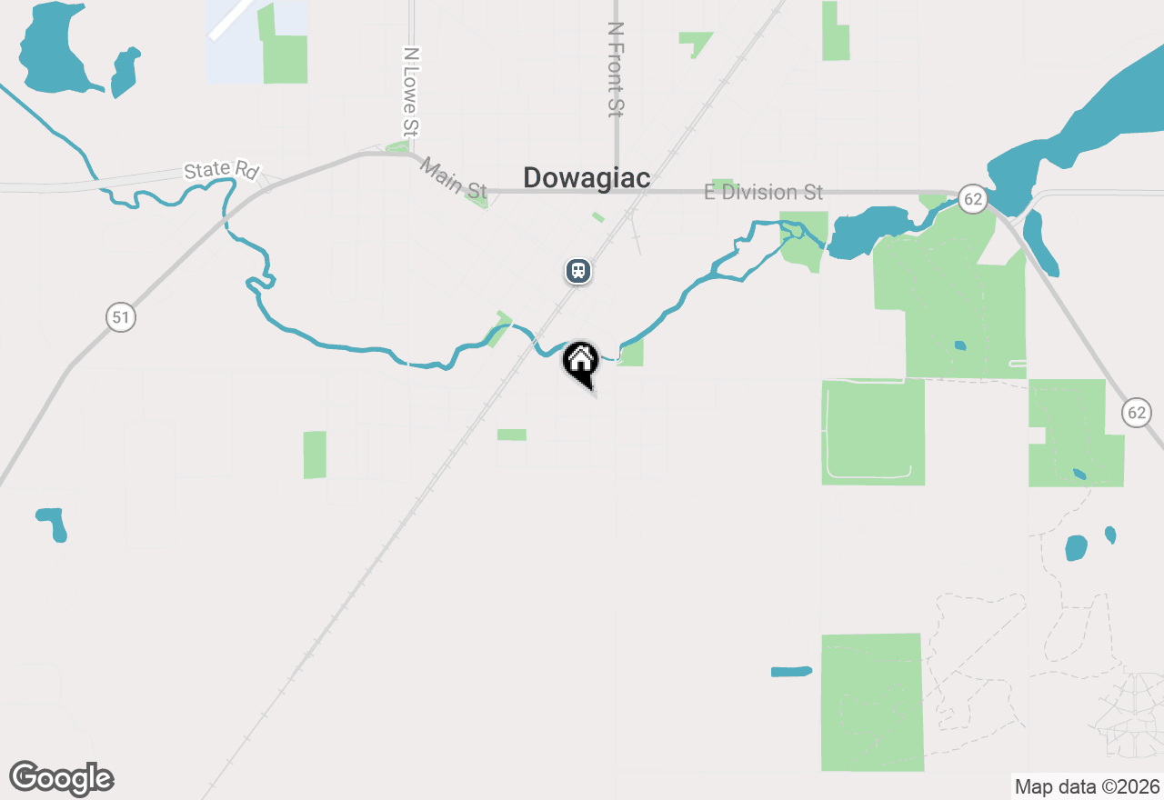 Map of 203 Jefferson Street, Dowagiac, MI 49047