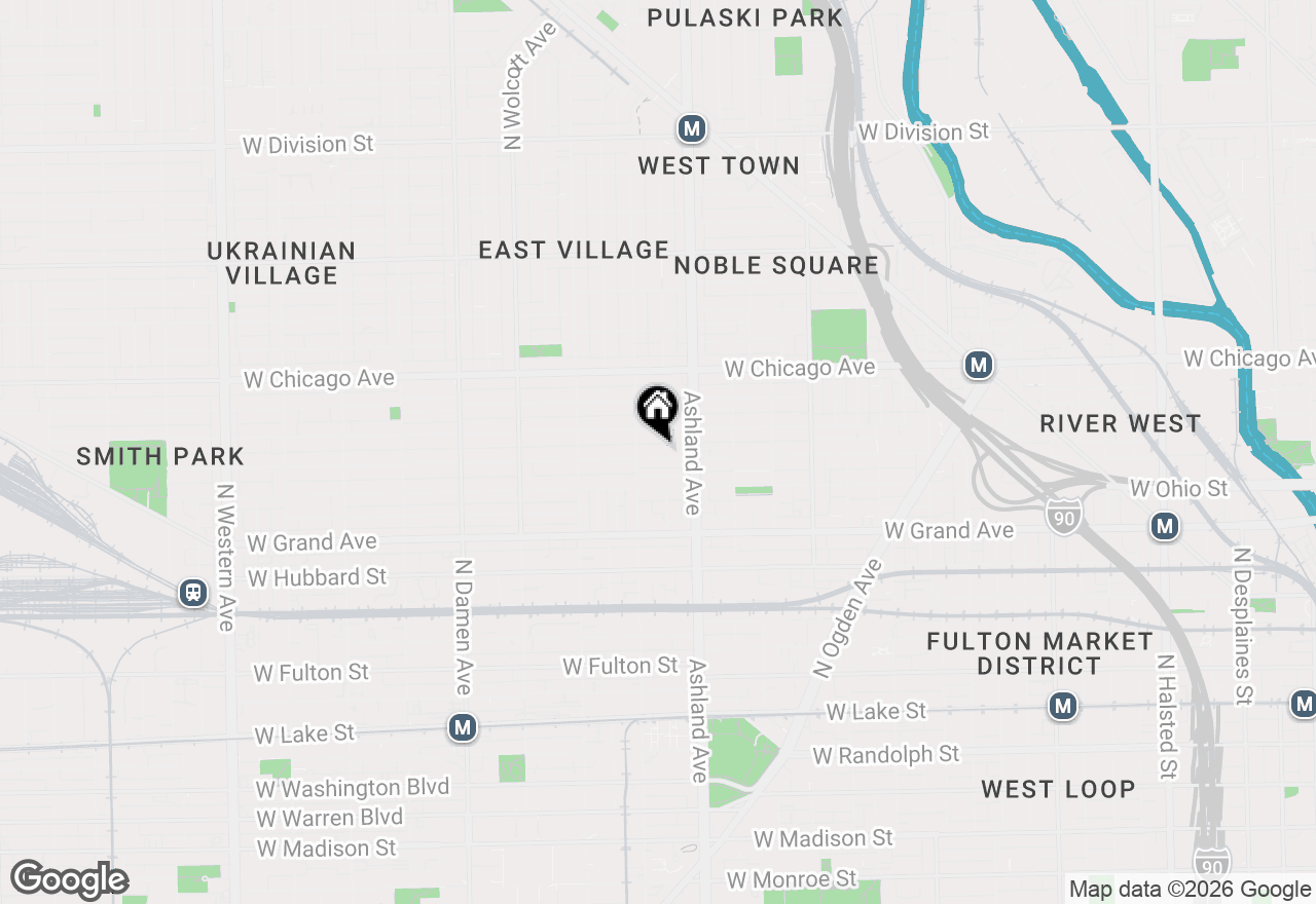 Map of 1636 W Erie Street #3E, Chicago, IL 60622