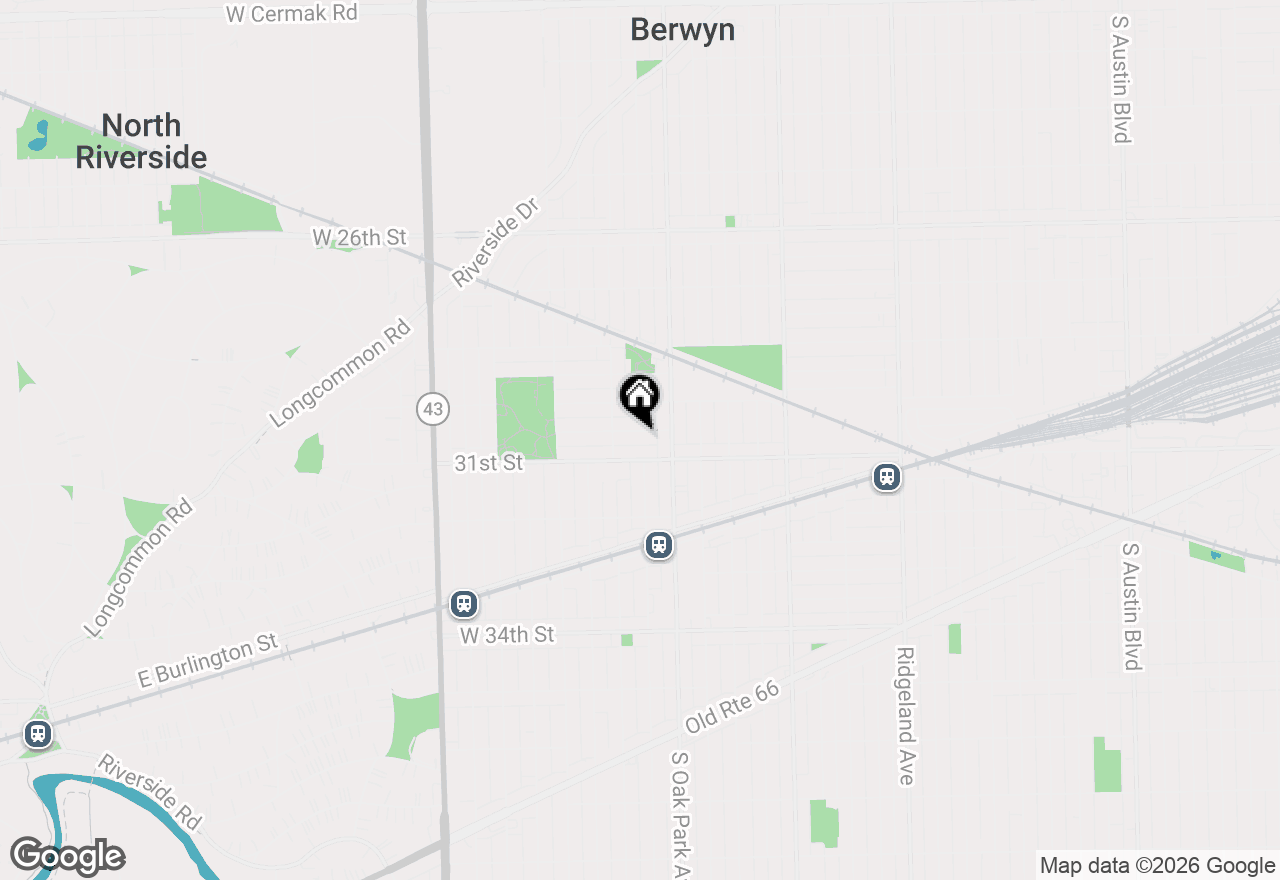 Map of 6828 30th Place, Berwyn, IL 60402