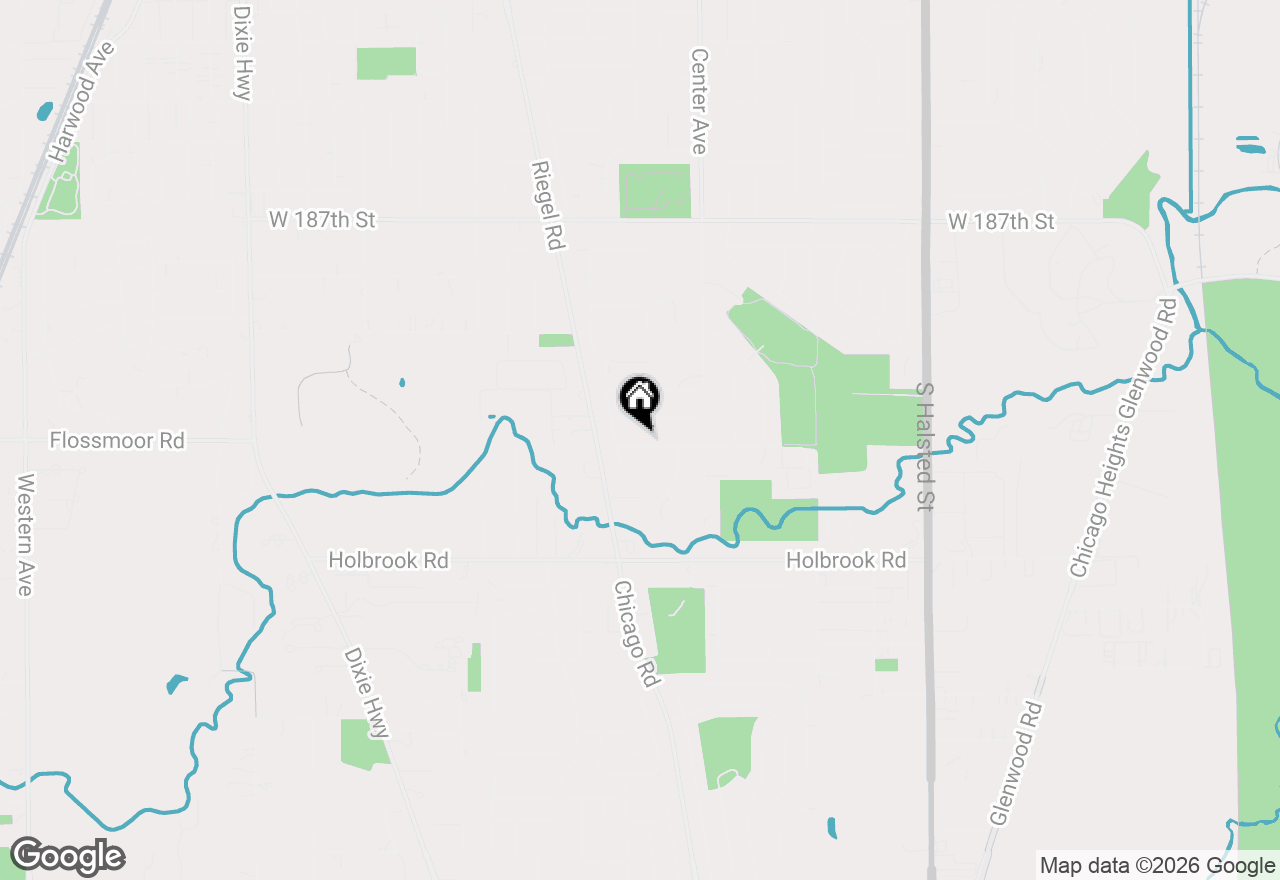 Map of 1308 W 191st Street, Homewood, IL 60430