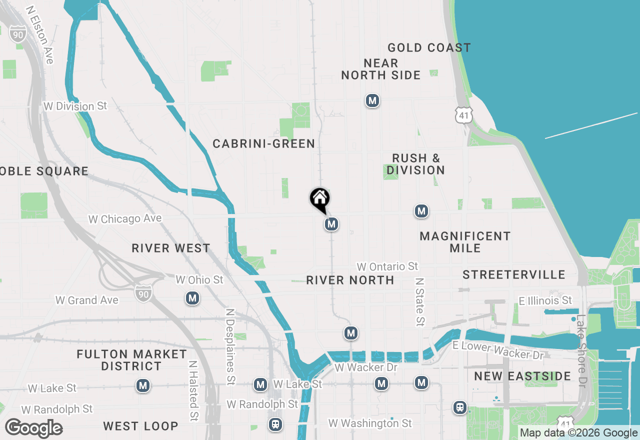 Map of 757 N Orleans Street #707, Chicago, IL 60654