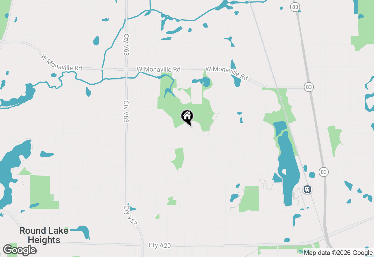 Map of 49 W Dahlia Lane, Round Lake Beach, IL 60073