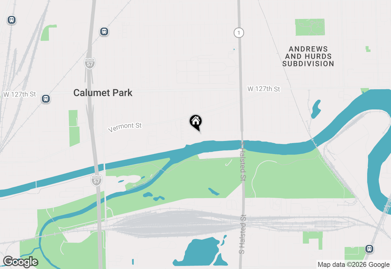 Map of 12946 S Carpenter Street, Calumet Park, IL 60827