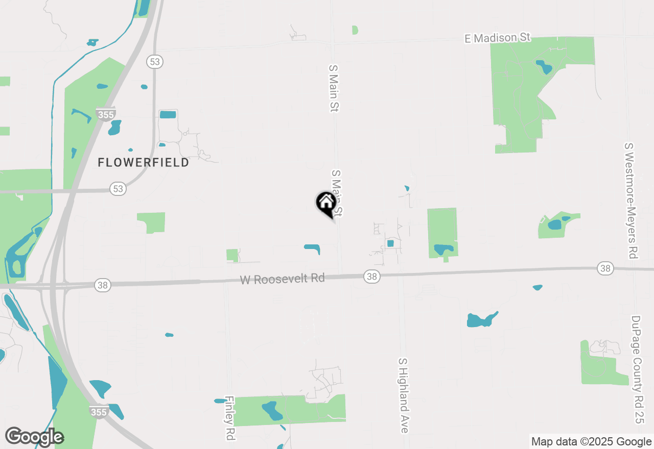Map of 20 W Edward Street, Lombard, IL 60148