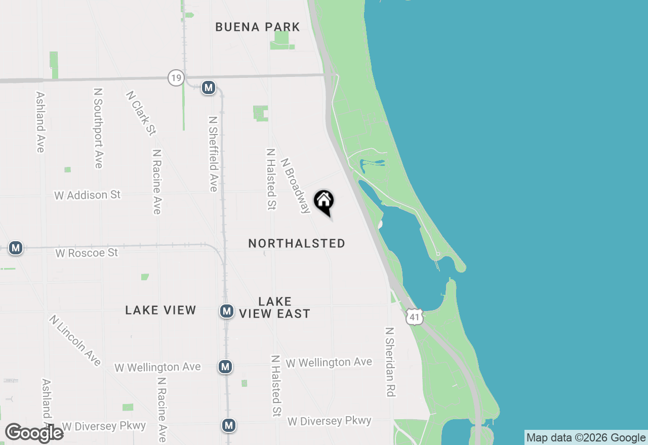 Map of 612 W Stratford Place #1, Chicago, IL 60657