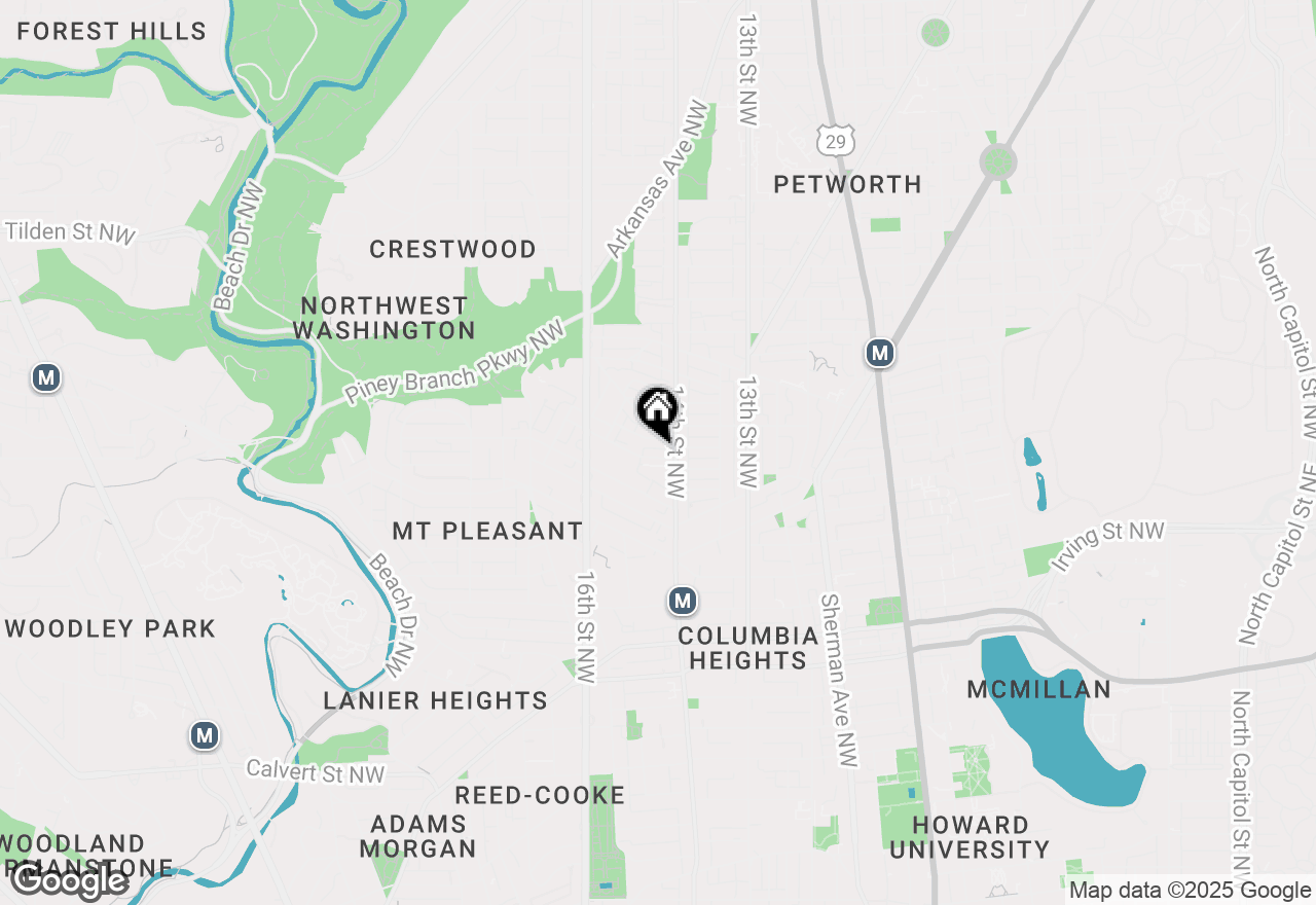 Map of 1417 Meridian Place Nw, Washington, DC 20010