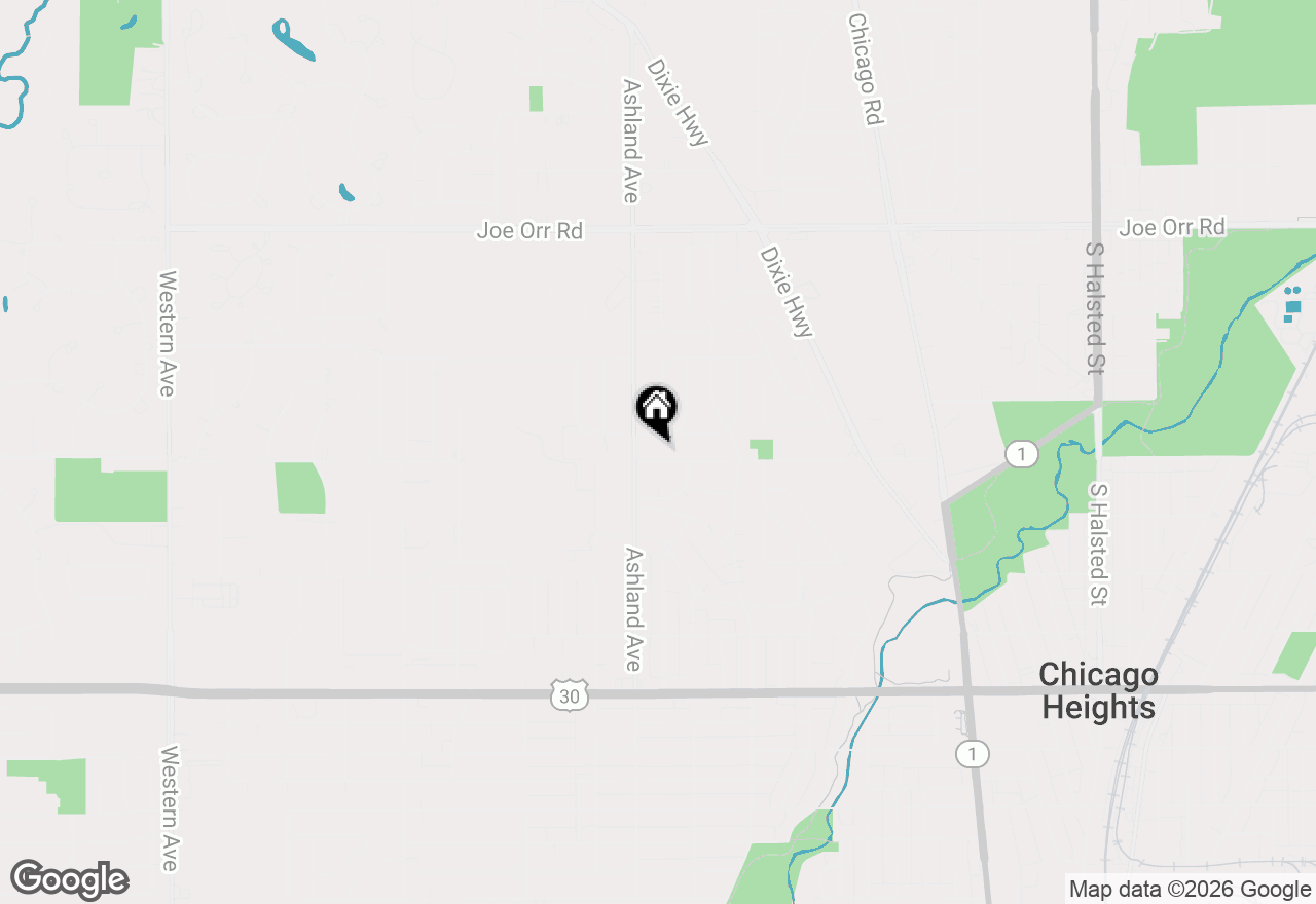 Map of 283 W 10th Street, Chicago Heights, IL 60411