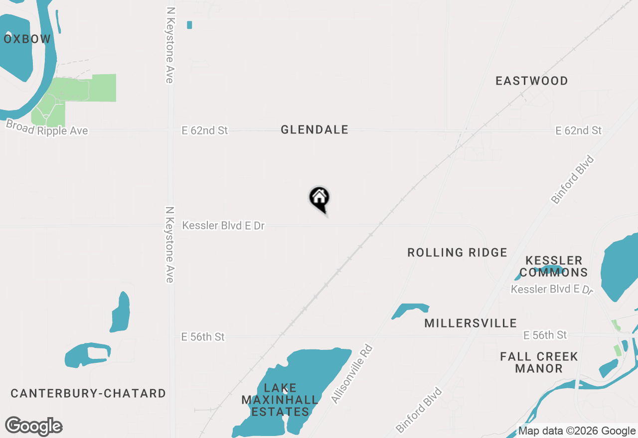 Map of 3404 Kessler Blvd E Drive, Indianapolis, IN 46220