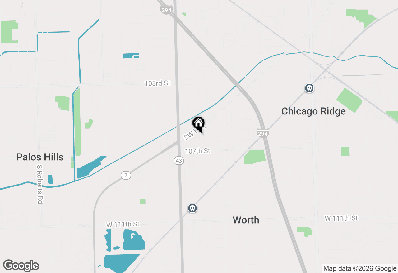 Map of 10606 S Depot Street #1A, Worth, IL 60482