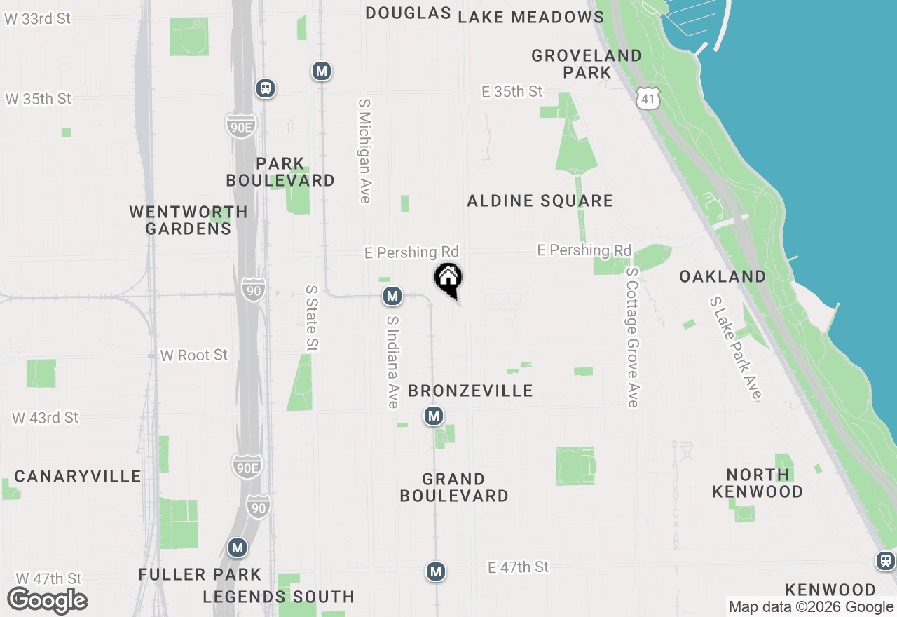 Map of 4023 S Calumet Avenue #2N, Chicago, IL 60653