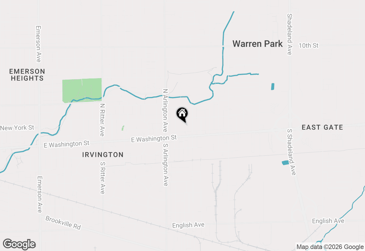 Map of 38 N Catherwood Avenue, Indianapolis, IN 46219