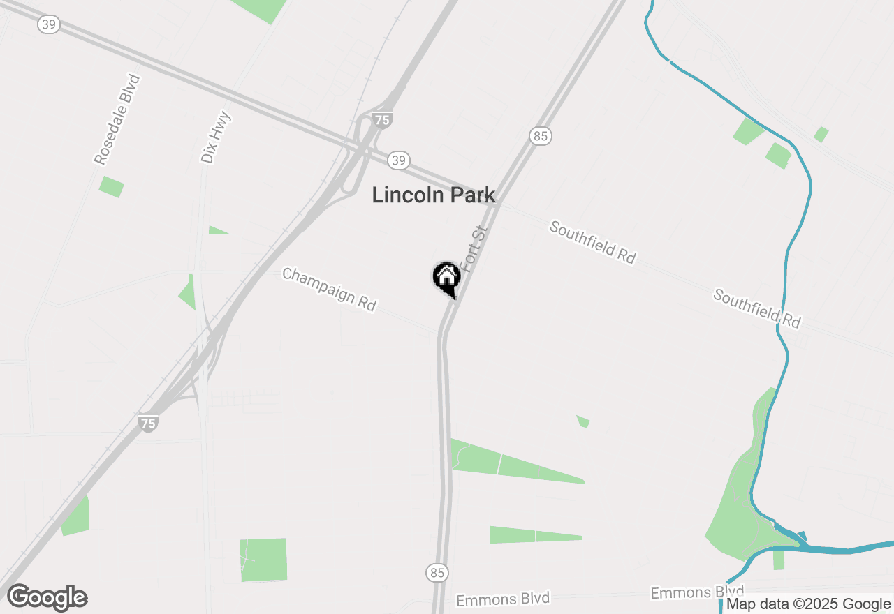 Map of 2328 Fort Street, Lincoln Park, MI 48146