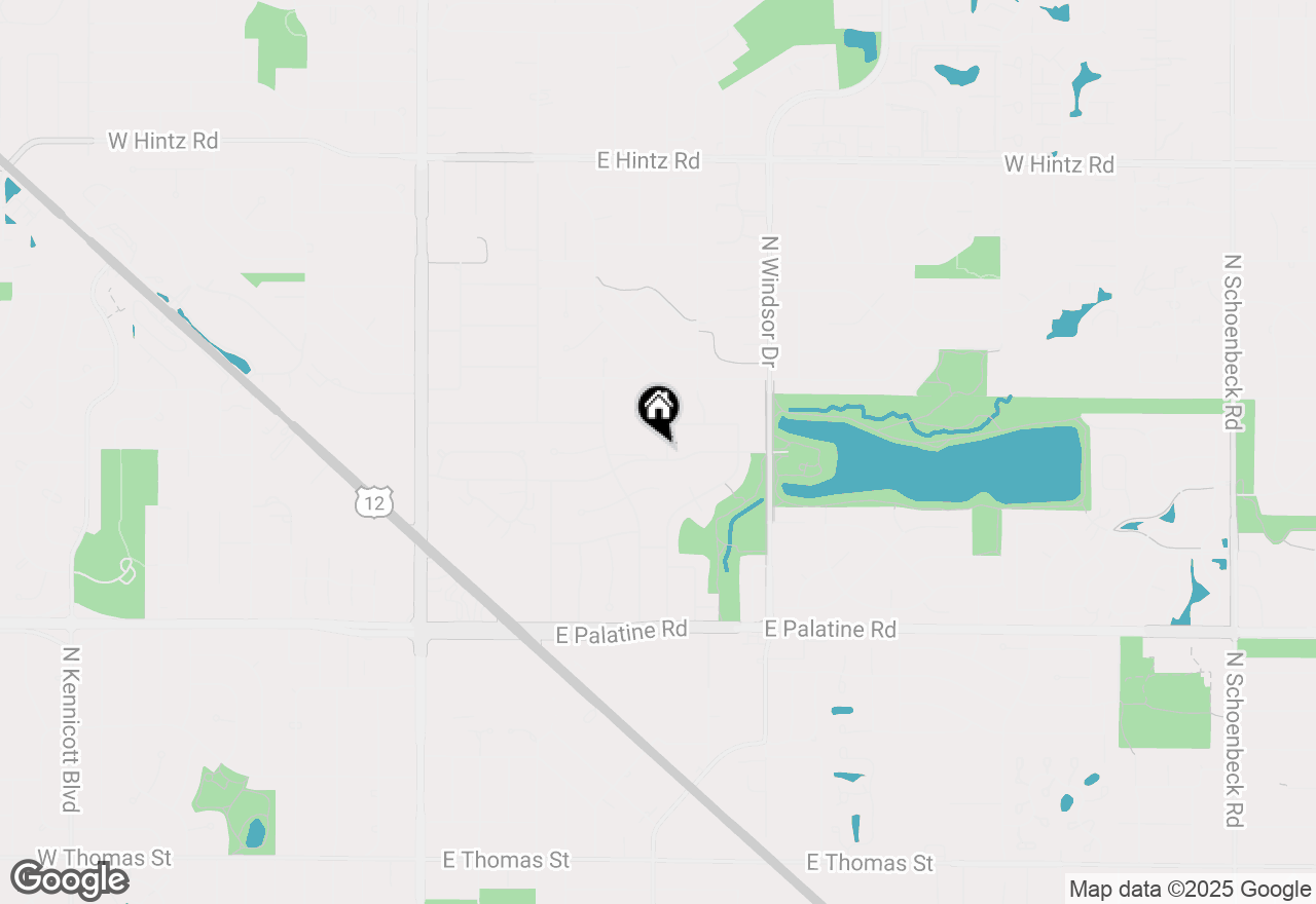 Map of 2204 N Dryden Lane, Arlington Heights, IL 60004