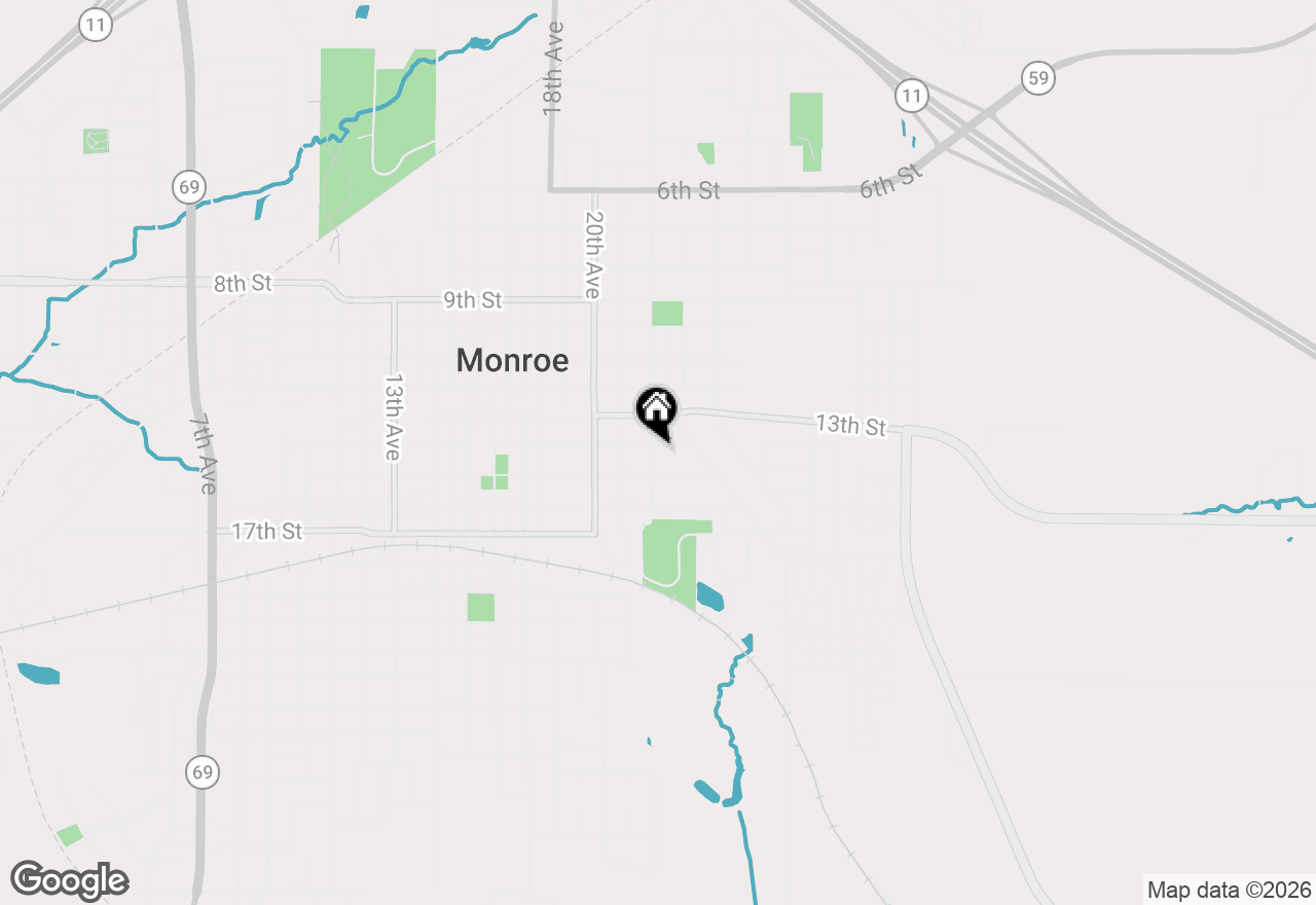 Map of 1404 22nd Avenue, Monroe, WI 53566