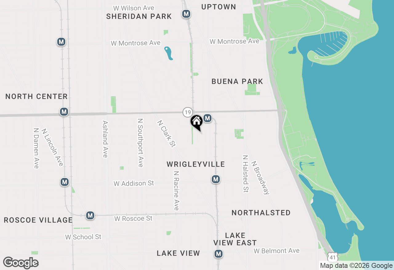 Map of 3833 N Alta Vista Terrace, Chicago, IL 60613