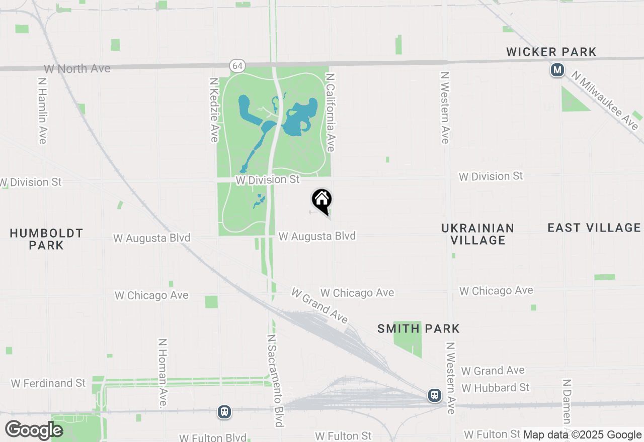 Map of 1031 N Mozart Street #2, Chicago, IL 60622