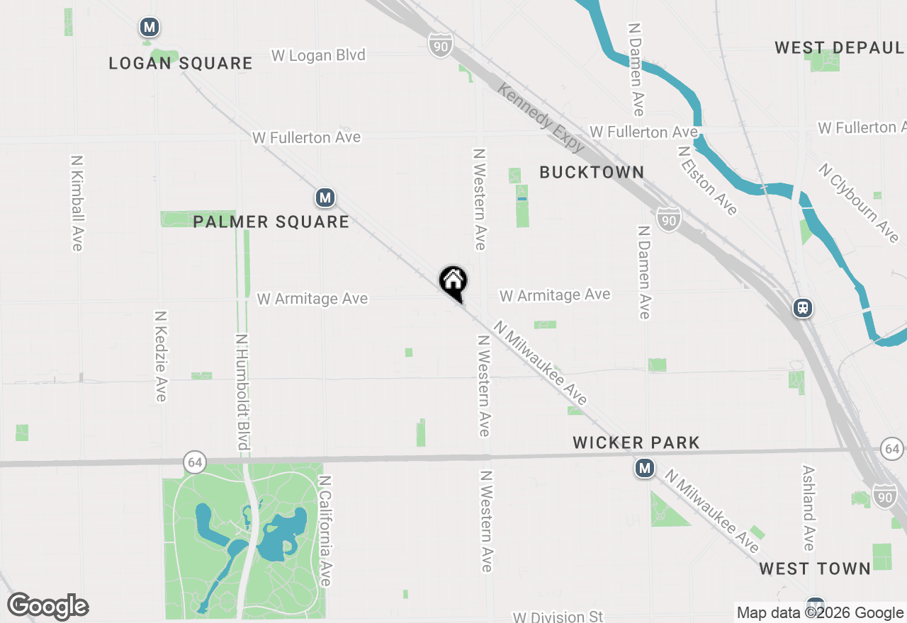 Map of 2446 W Homer Street #4, Chicago, IL 60647