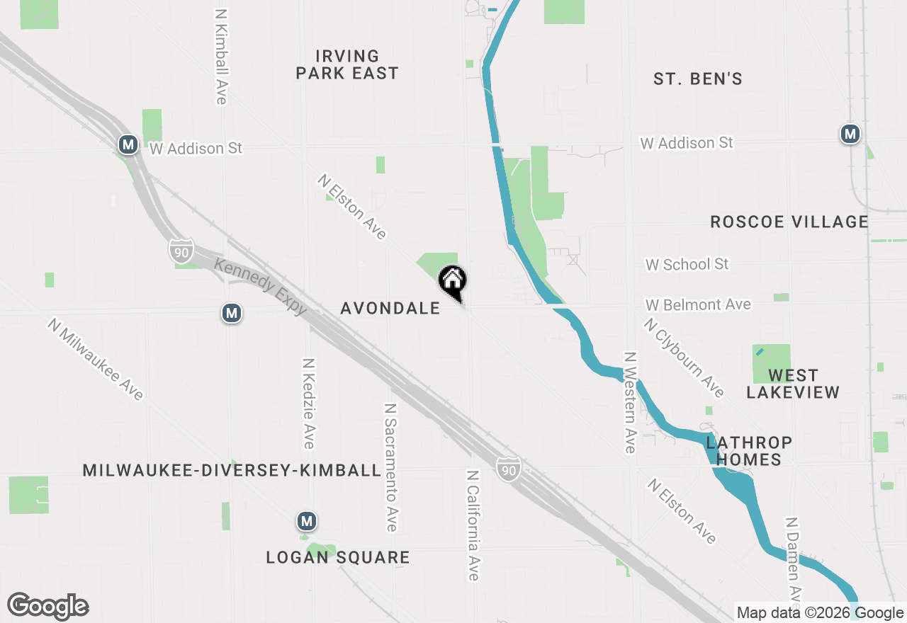 Map of 2823 W Belmont Avenue #201, Chicago, IL 60618