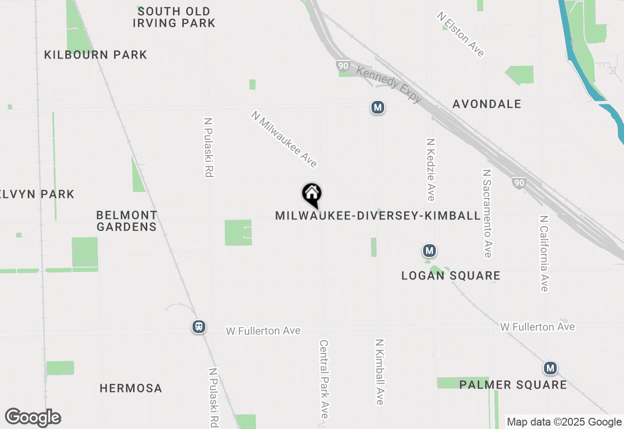 Map of 3616 W Diversey Avenue #2W, Chicago, IL 60647