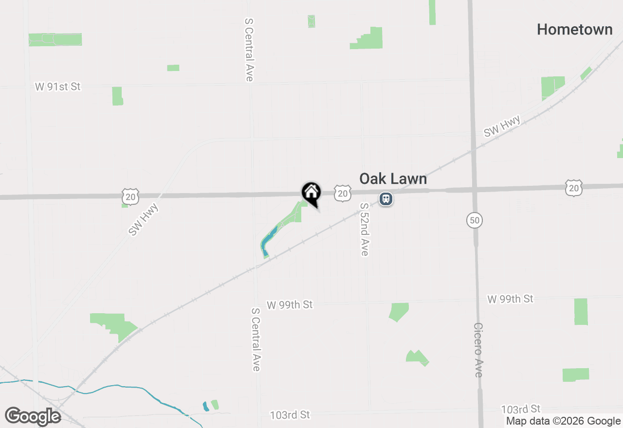Map of 9535 S 54th Avenue #3N, Oak Lawn, IL 60453