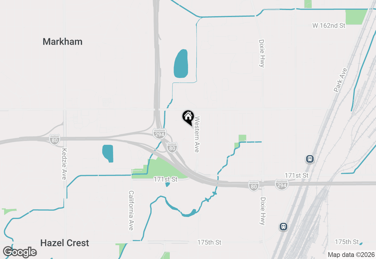 Map of 2414 Circle Drive, Hazel Crest, IL 60429