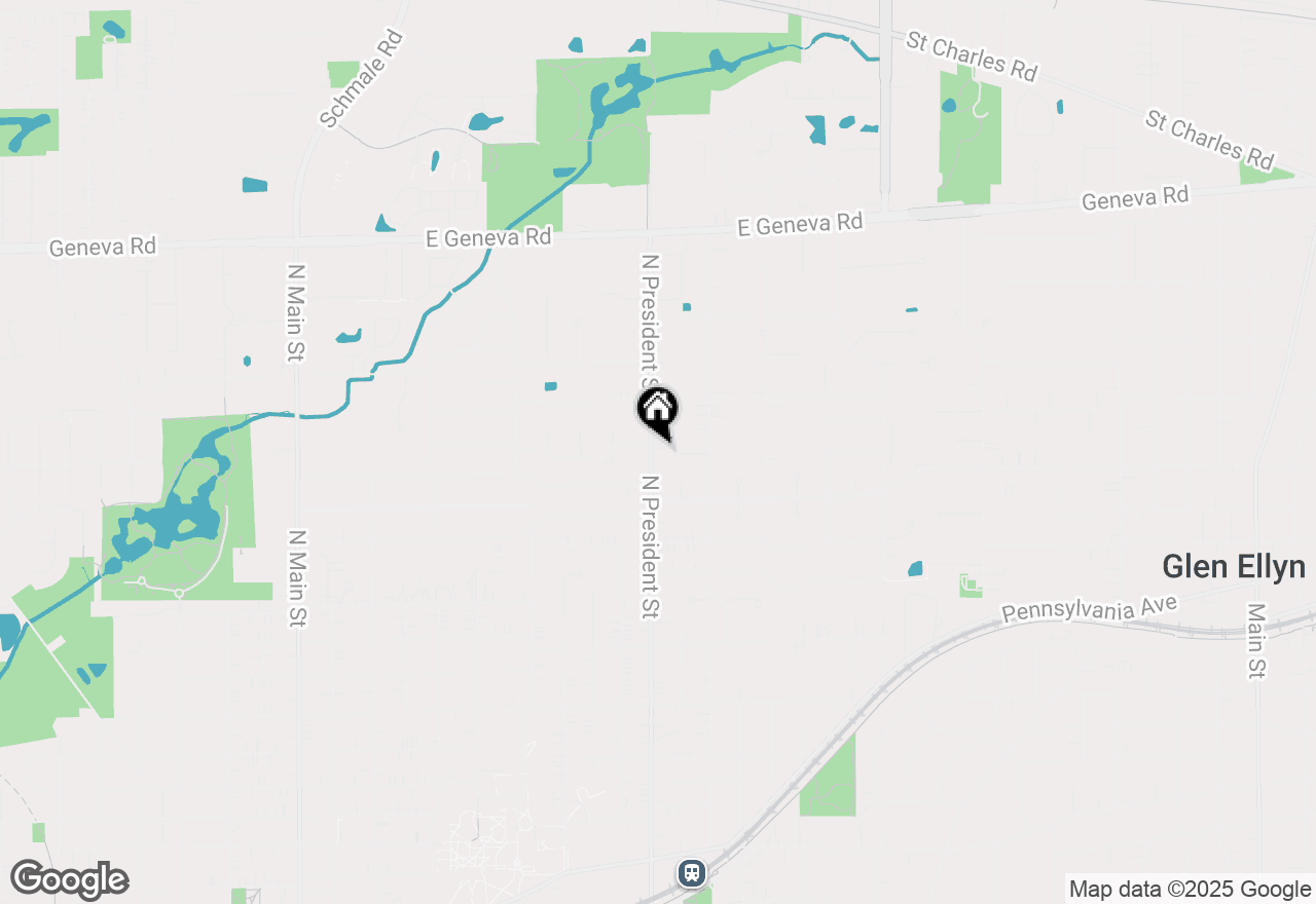 Map of 1609 N President Street, Wheaton, IL 60187