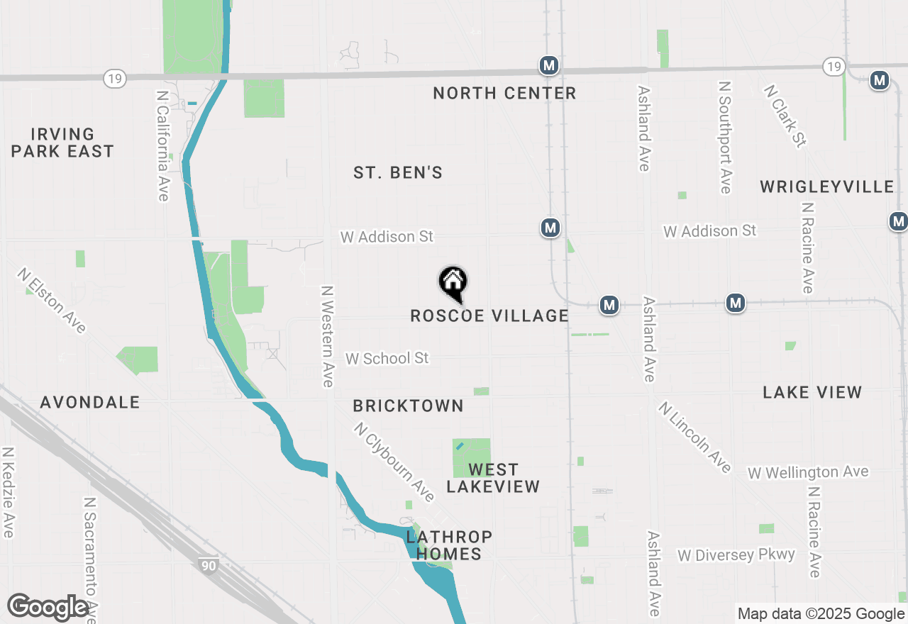 Map of 2054 W Roscoe Street, Chicago, IL 60618