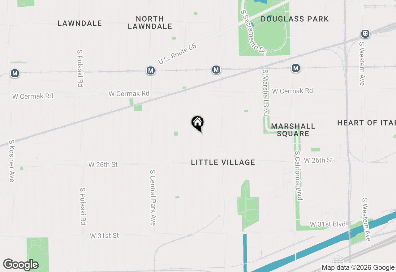 Map of 2427 S Christiana Avenue, Chicago, IL 60623