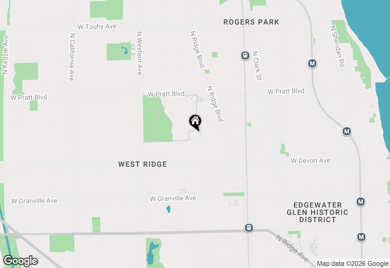 Map of 6541 N Hoyne Avenue #1S, Chicago, IL 60645