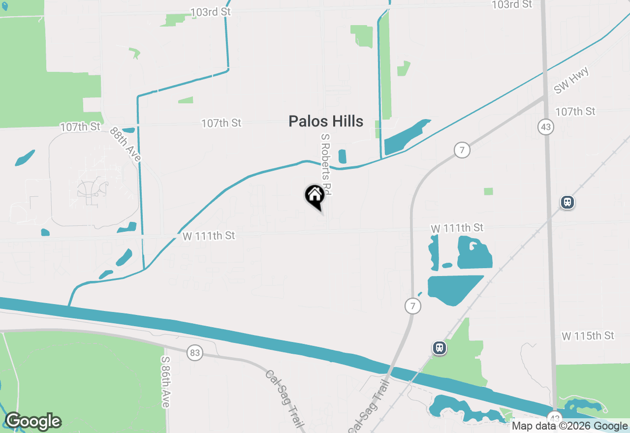 Map of 11030 S Roberts Road #1, Palos Hills, IL 60465