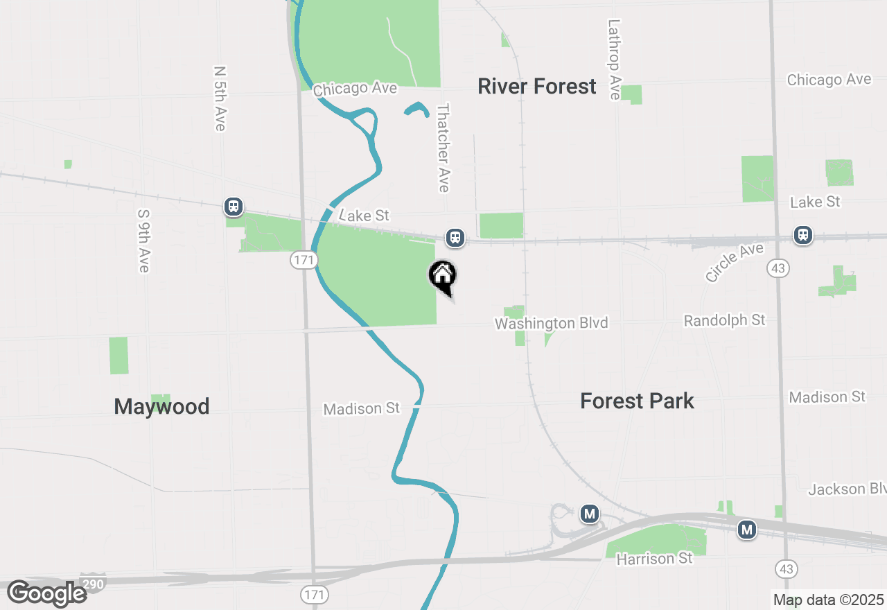 Map of 227 Thatcher Avenue, River Forest, IL 60305