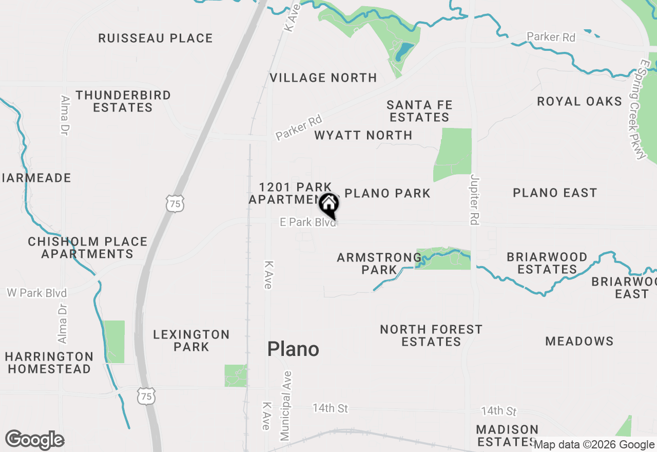 Map of 1412 E Park Boulevard, Plano, TX 75074