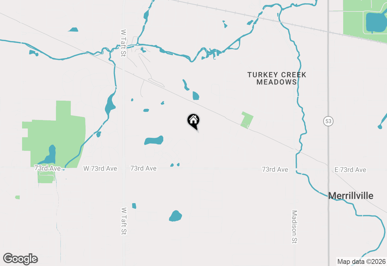 Map of 7084 Grant Street, Merrillville, IN 46410