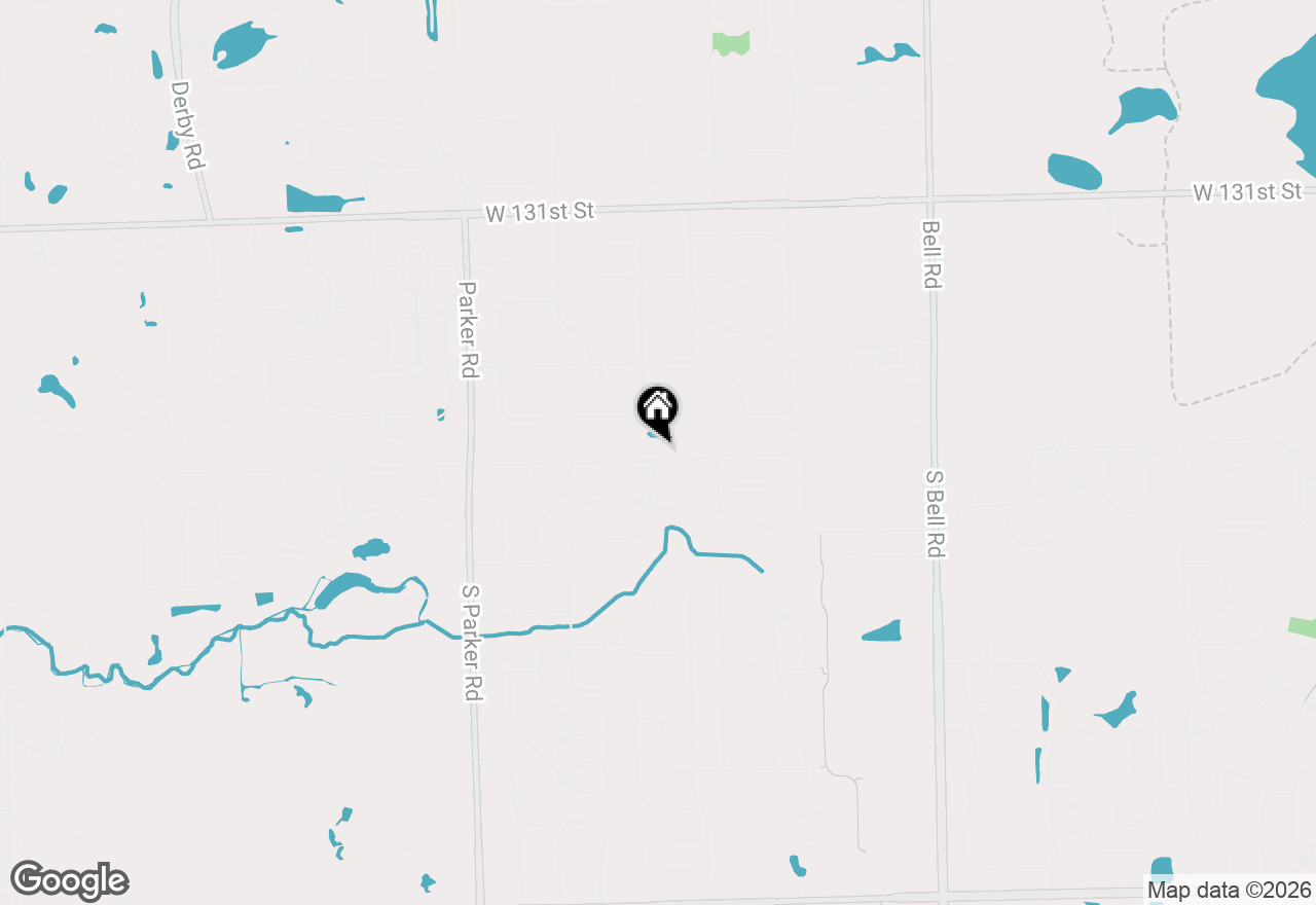 Map of 13250 W Choctaw Trail, Homer Glen, IL 60491
