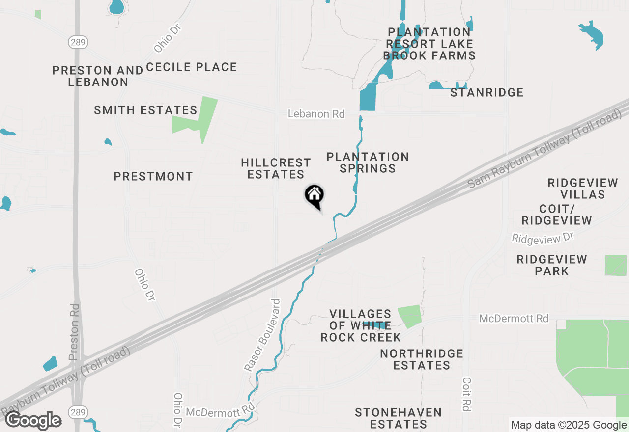 Map of 10900 Robincreek Lane, Frisco, TX 75035