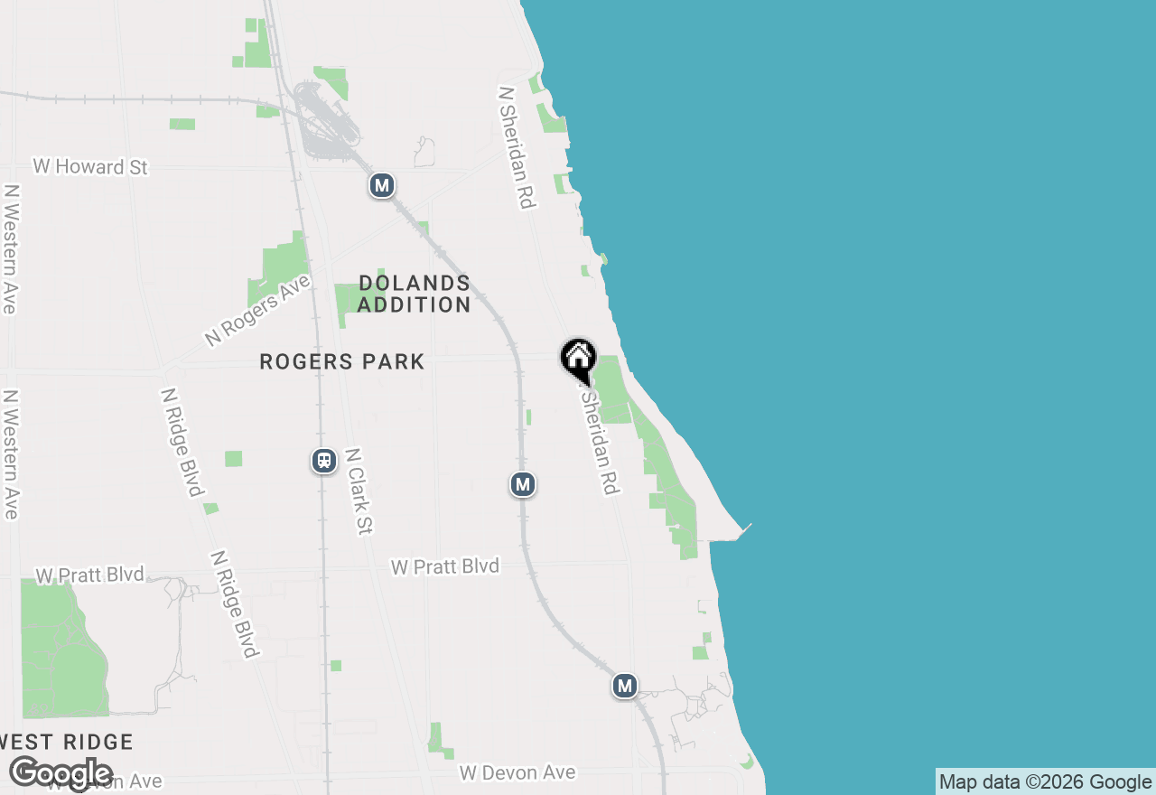 Map of 1303 W Estes Avenue #1W, Chicago, IL 60626